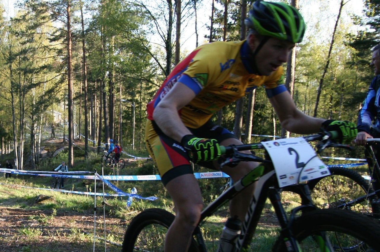 Svenske Emil Linde vant alle tre rittene i UCI-etapperittet på Langsetløkka i helga, som også fungerte som Norgescup 3, 4 og 5. Foto: SK Rye