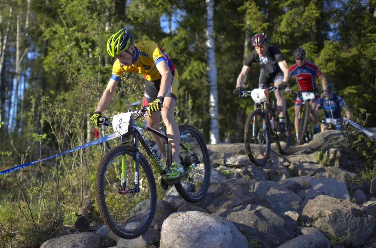 EMIL LINDE tuktet sine norske konkurrenter også på andre del av UCI-etapperittet, som også inngår i Norgescupen rundbame 2015. Svensken har dessuten vunnet tre av fire ritt i Norgescupen så langt. Foto: SK Rye