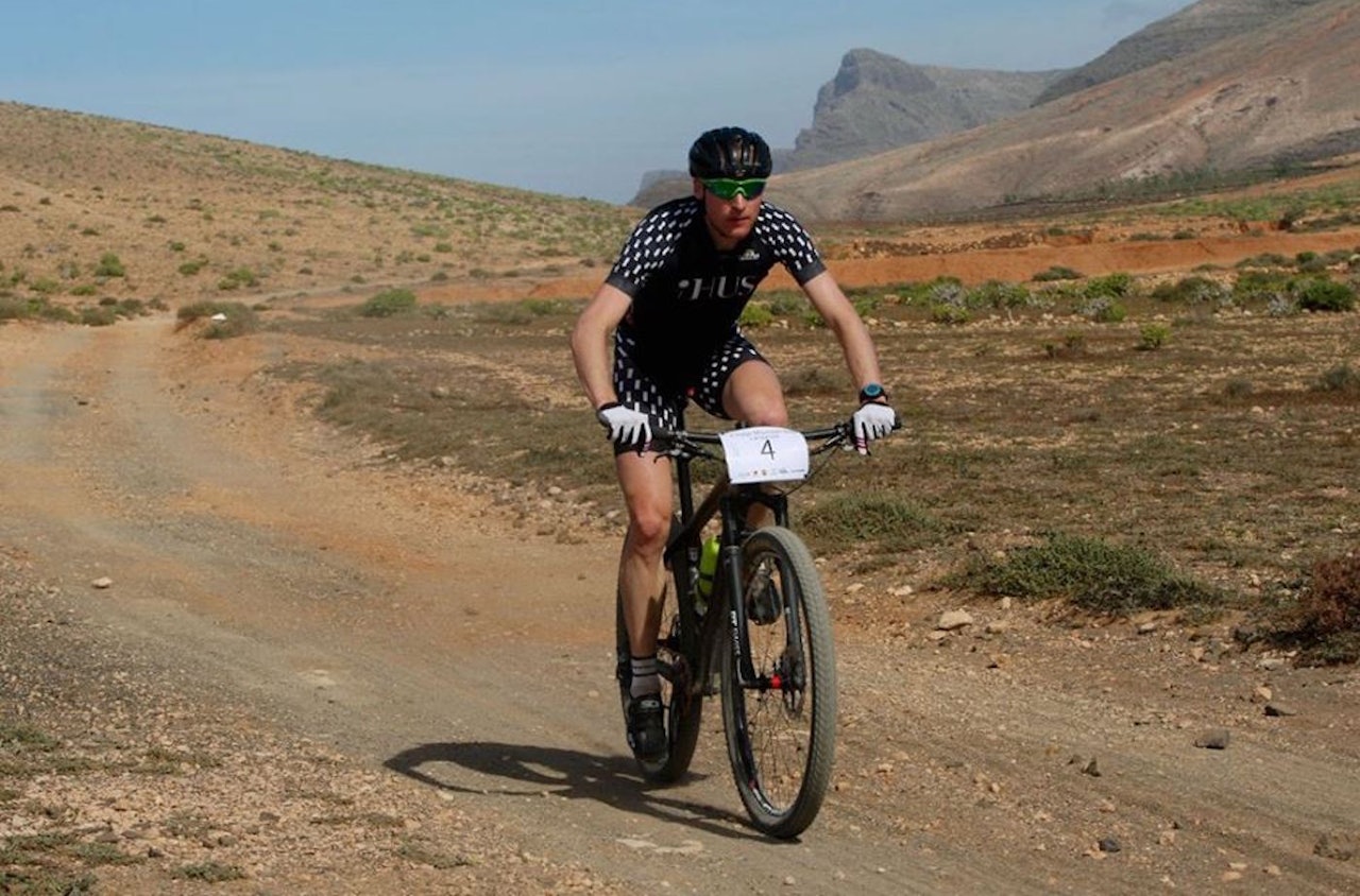Lars Granberg ble nummer tre på siste etappe i Lanzarote 4-dagers. På gårsdagens tempo (bildet) ble det 7. plass. Foto: Arrangøren
