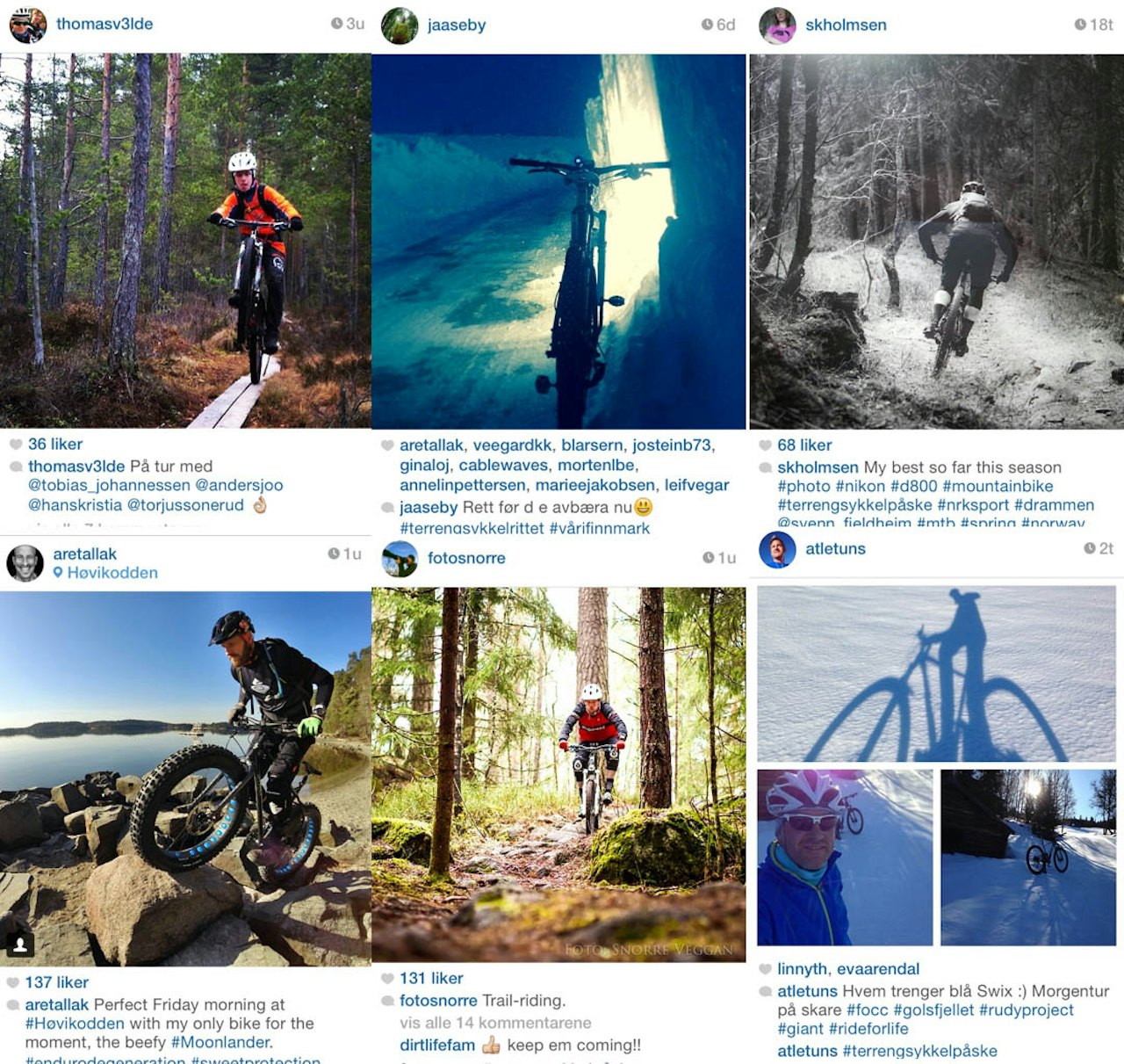 Stor variasjon:Bilder både med og uten snø, med både smale og brede dekk har blitt levert så langt. Stor variasjon:Bilder både med og uten snø, med både smale og brede dekk har blitt levert så langt.