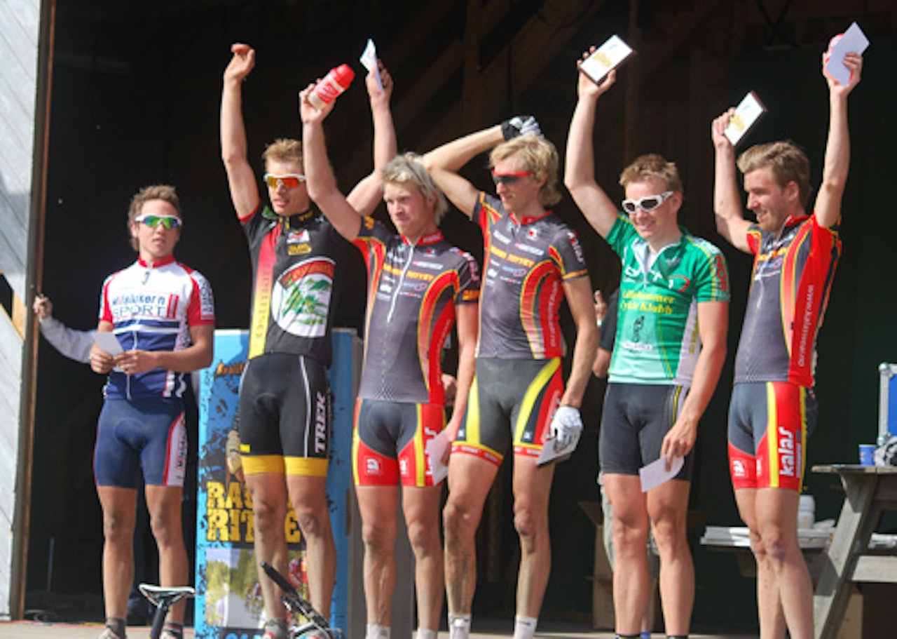 Pallen i herrer elite. Foto: Håkon Røvang Pallen i herrer elite. Foto: Håkon Røvang