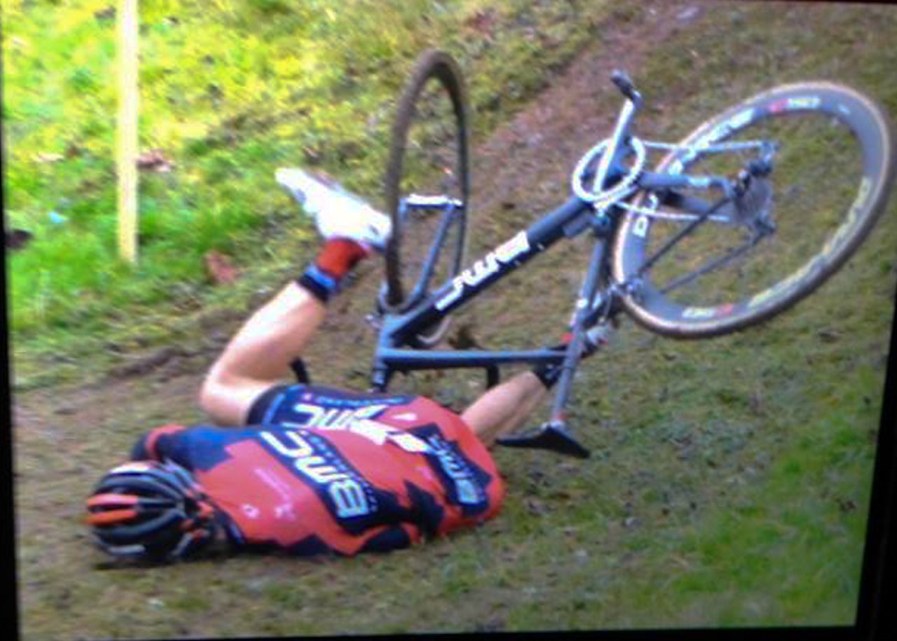 PÅ TRYNET: Også verdensmestere går på trynet, selv Julien Absalon. Nå venter noen uker med rehabilitering på verdensmesteren fra Hafjell. PÅ TRYNET: Også verdensmestere går på trynet, selv Julien Absalon. Nå venter noen uker med rehabilitering på verdensmesteren fra Hafjell.