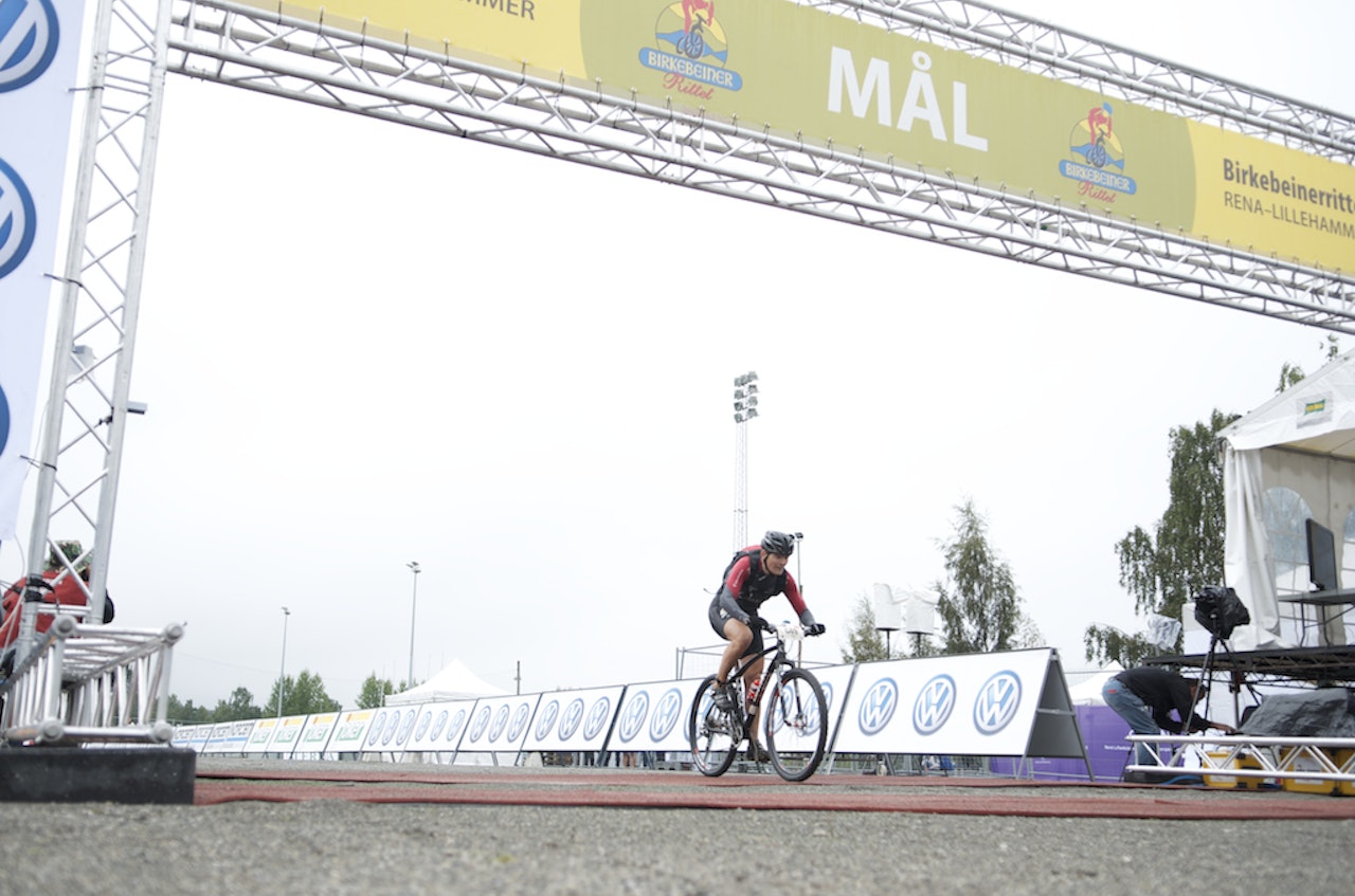 FØRSTEMANN: Kjell Arild Lierhagen var først over fjellet i Birken i jubileumsrittet, 2012. birken birkebeinerrittet