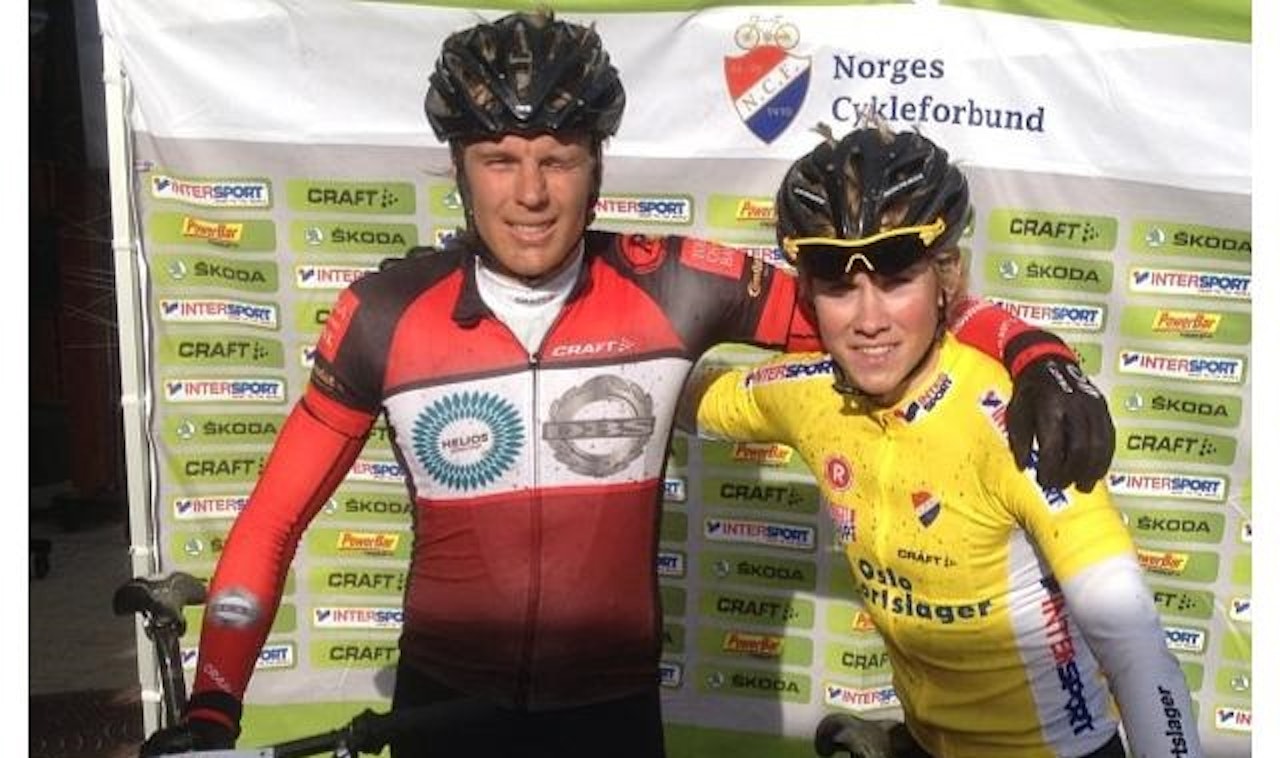 GULL OG GULT: Anders Fiskvik ble norgesmester, mens Carl Fredrik Hagen sikret seg den gule trøyen til odel og eie etter dagens 4. plass. Foto: privat GULL OG GULT: Anders Fiskvik ble norgesmester, mens Carl Fredrik Hagen sikret seg den gule trøyen til odel og eie etter dagens 4. plass. Foto: privat