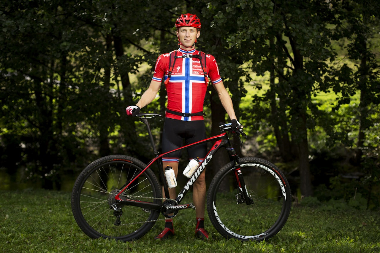 KLAR FOR KAMP: Ola Kjøren vil nok bli litt ekstra synlig i startfeltet på Rena, med sin rykende ferske Norgesmestertrøye. (foto: Kristoffer H. Kippernes) birken birkebeinerrittet