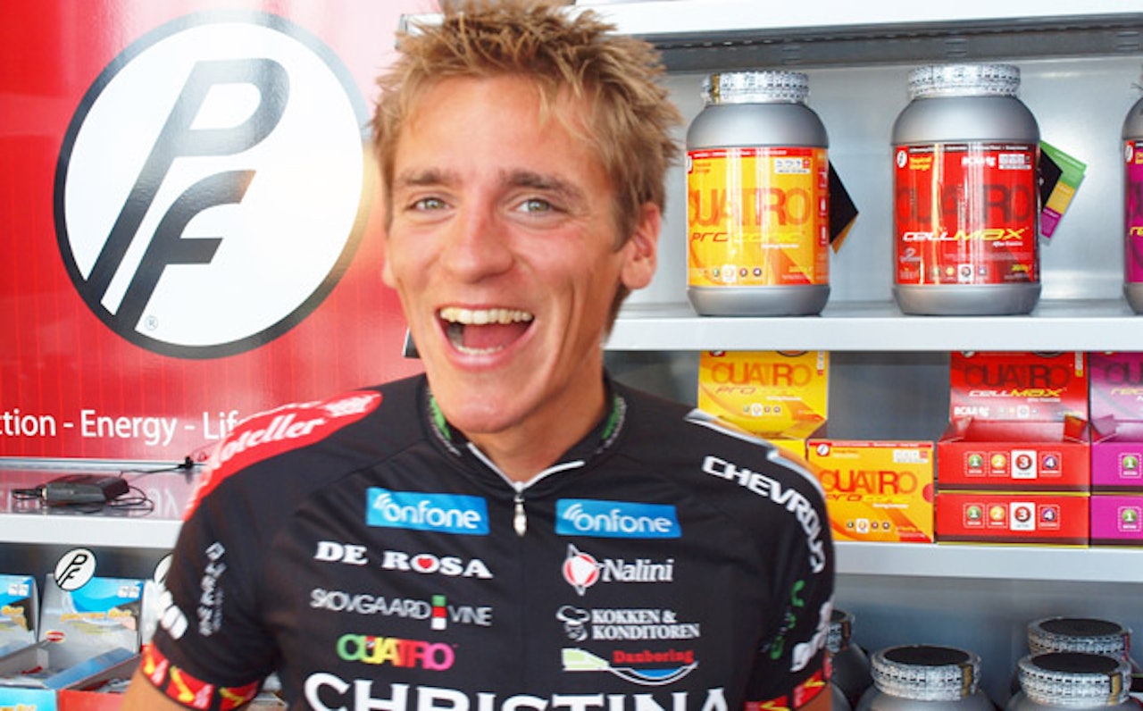 LANDEVEISRØVER: Fredrik Willman prøver å ta en Stian Remme og vinne Birken som landeveissyklist. Han er nødt til å ha en real luke før slutten. birken birkebeinerrittet 2013