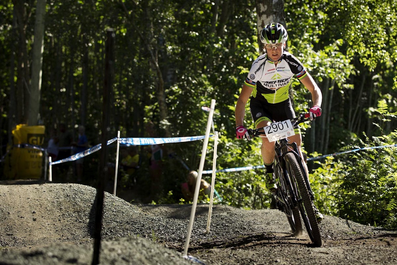 DRONNINGA: Gunn-Rita Dahle Flesjå viste nok en gang at hun er landets beste kvinnelige rundbanesyklist. 