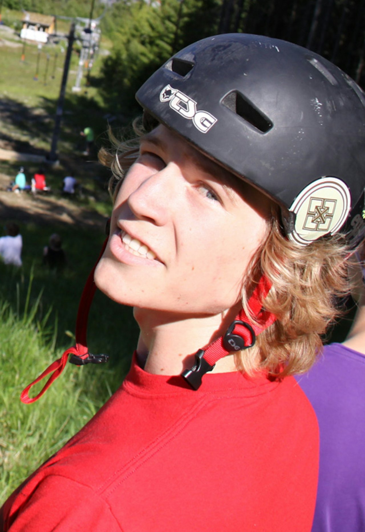 TELL-SMELL: Bilde er tatt minutter før han kræsjer hardt i finalen. Foto: Simen Berg TELL-SMELL: Bilde er tatt minutter før han kræsjer hardt i finalen. Foto: Simen Berg