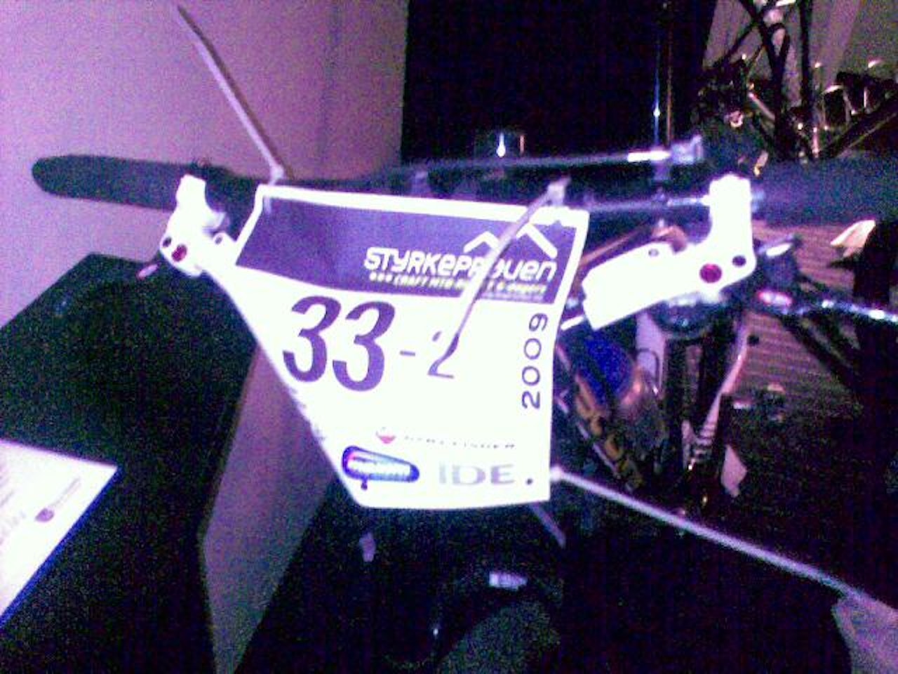 KLART: Sykkelen er ikledd startnummer og klart til start. MMS-bilde: Christian Dahl KLART: Sykkelen er ikledd startnummer og klart til start. MMS-bilde: Christian Dahl