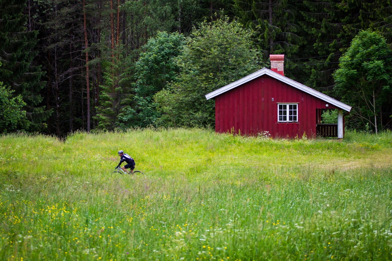 IDYLL: Rytterne som syklet 60 km passerte Mariholtet to ganger. IDYLL: Rytterne som syklet 60 km passerte Mariholtet to ganger.