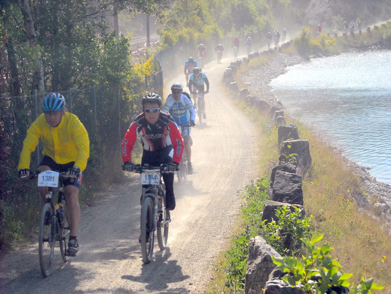 LANGS KYSTEN: Nordsjørittet følger kysten oppover fra Egersund til Sandnes. Rittet er Norges nest største målt i antall deltagere. Sigve Hebnes og Bjørn Sele nyter turen. Foto fra sykkelen: Sindre Bø LANGS KYSTEN: Nordsjørittet følger kysten oppover fra Egersund til Sandnes. Rittet er Norges nest største målt i antall deltagere. Sigve Hebnes og Bjørn Sele nyter turen. Foto fra sykkelen: Sindre Bø