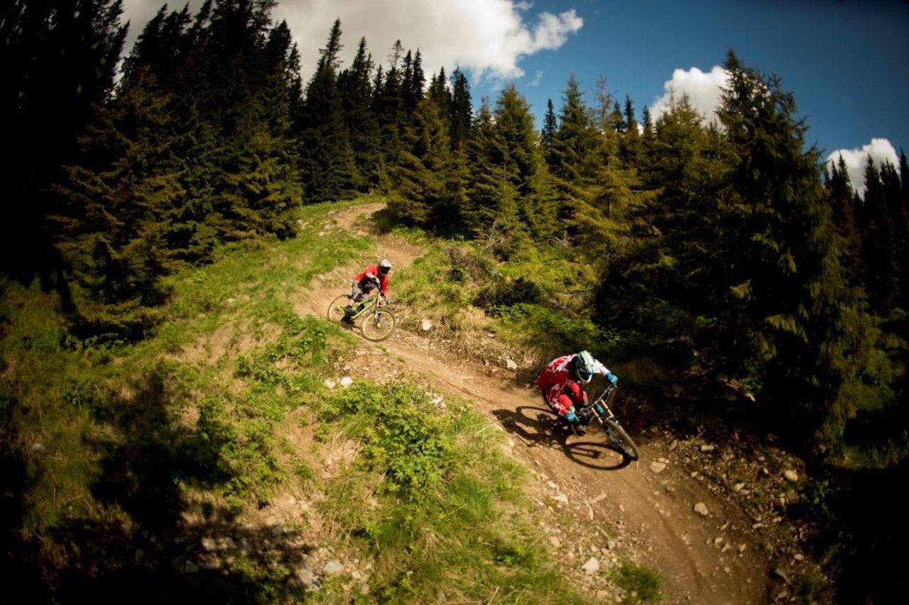 I FULL SVING: Løypemannskapene har stått på i lang tid for å tilby ivrige parksyklister gode løyper når Hafjell åpner til helgen (foto: Vegard Breie) hafjell bike park