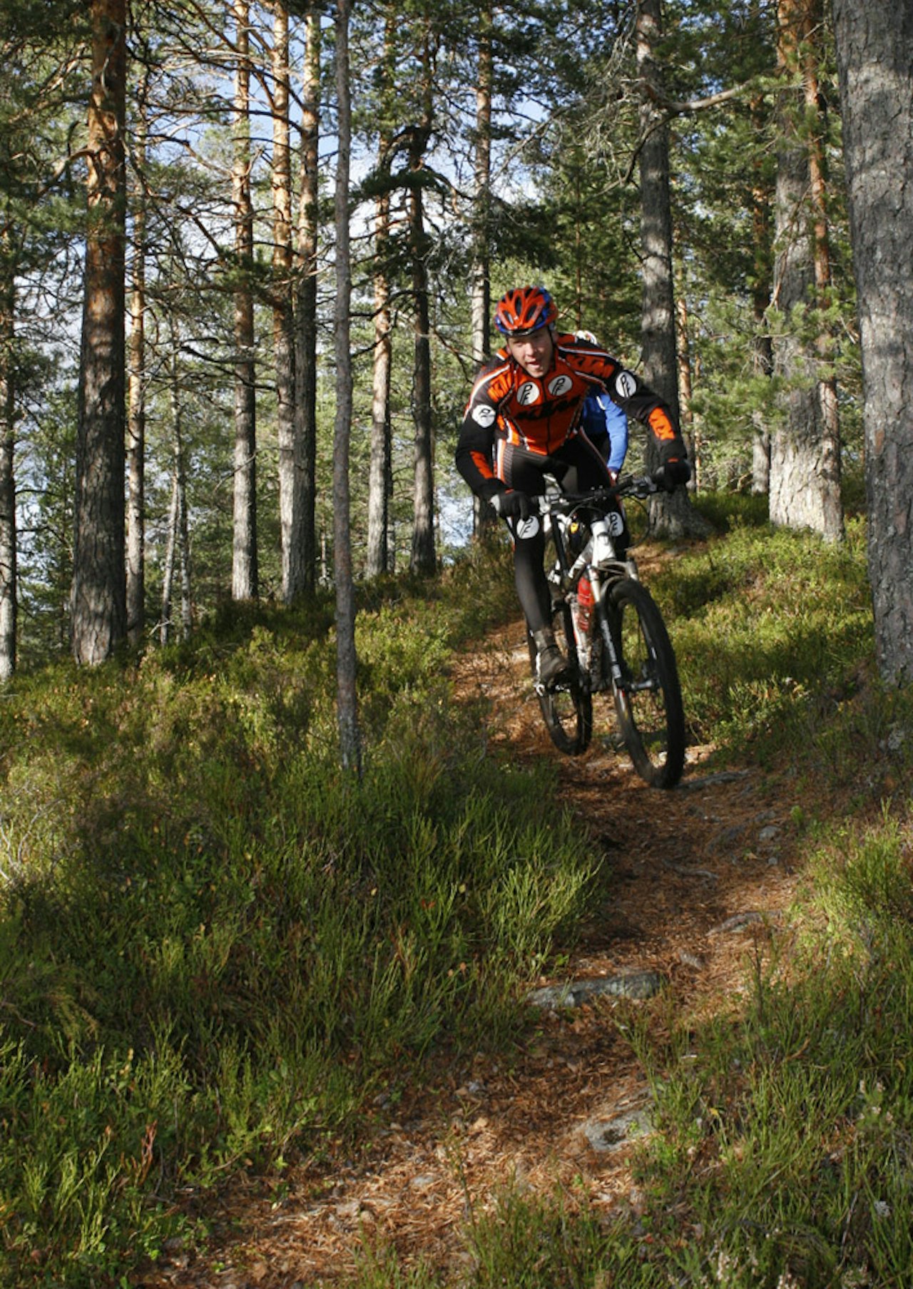 FLYT: Terrenget i Kongsberg-området har noe for alle. Greg Saw foran Roar Skalstad. Foto: Øyvind Aas FLYT: Terrenget i Kongsberg-området har noe for alle. Greg Saw foran Roar Skalstad. Foto: Øyvind Aas