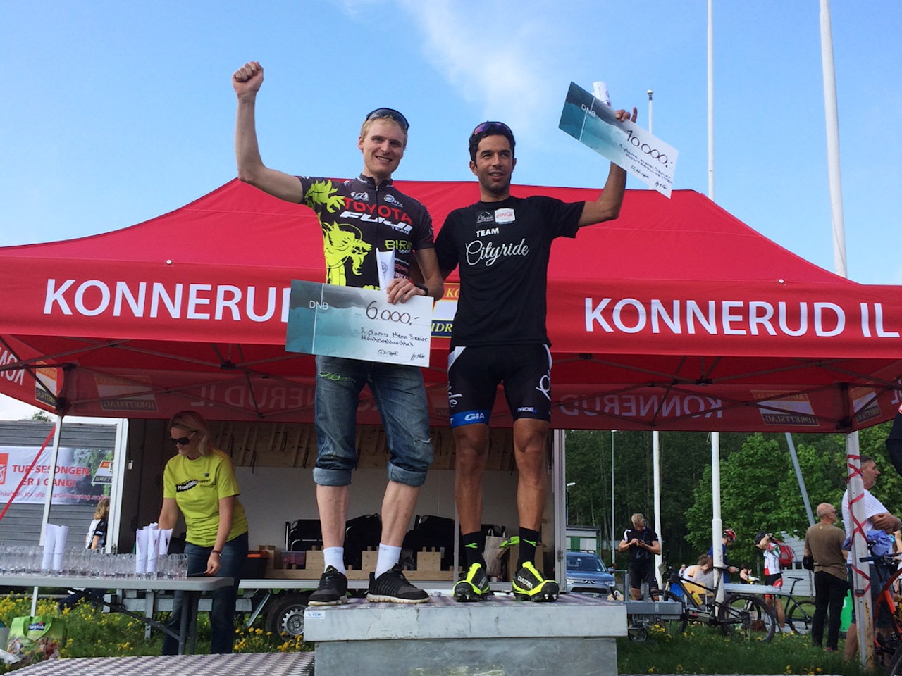 ETTERLENGTET SEIER:Håkon Austad var glad for å kunne ta steget øverst opp på pallen i Montebellorittet. ETTERLENGTET SEIER:Håkon Austad var glad for å kunne ta steget øverst opp på pallen i Montebellorittet.