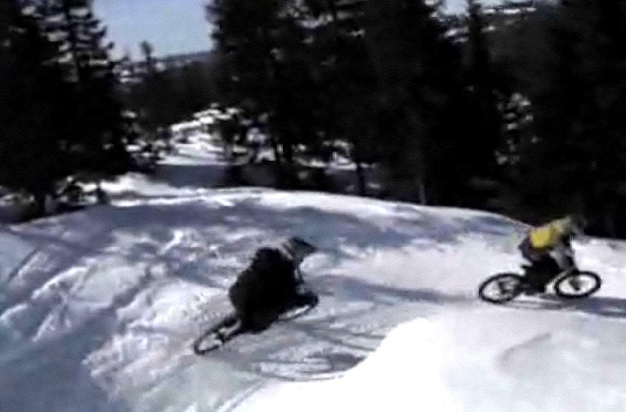 PARKSYKLING: Parkløypa er like fin i snøen. PARKSYKLING: Parkløypa er like fin i snøen.