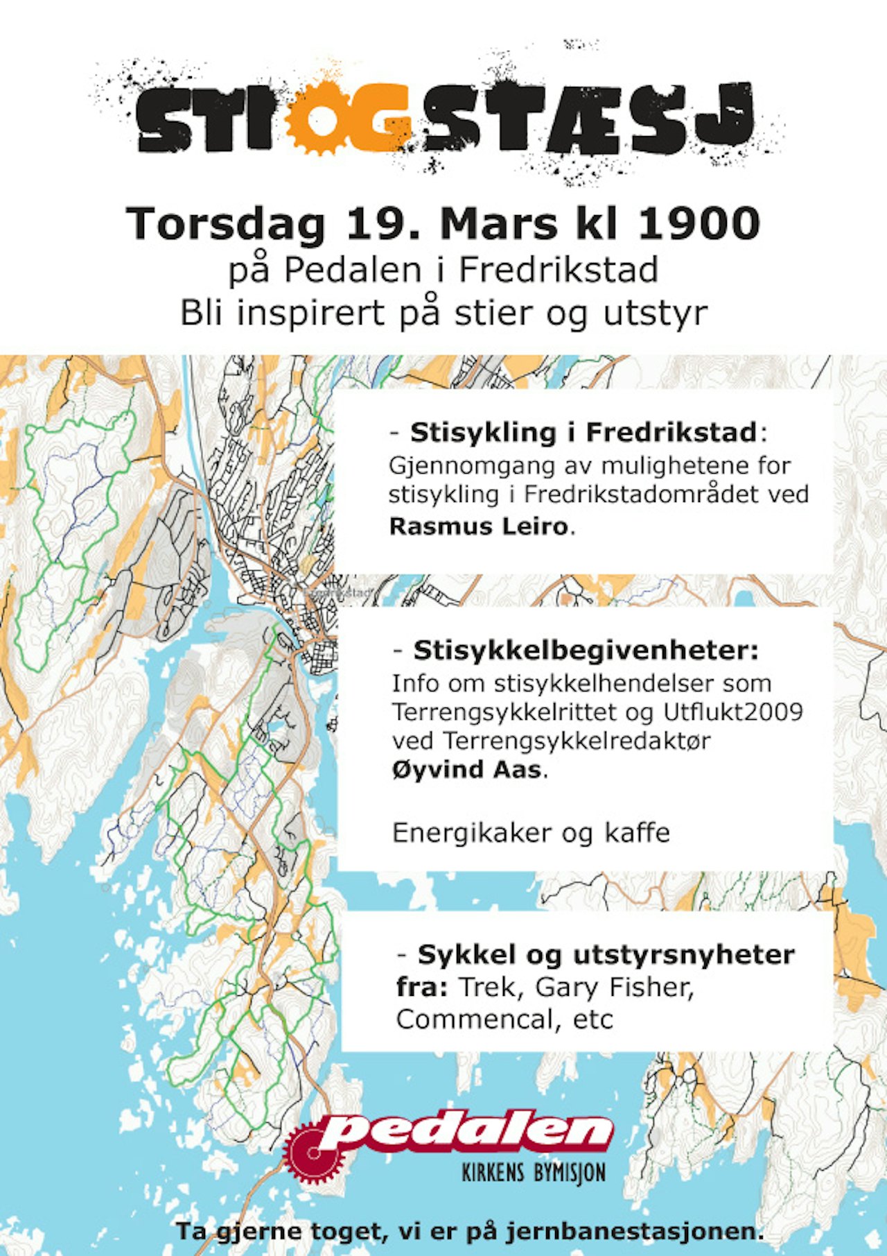STÆSJAFTEN: Tropp opp på Pedalen for en aften i stisyklingens navn. STÆSJAFTEN: Tropp opp på Pedalen for en aften i stisyklingens navn.