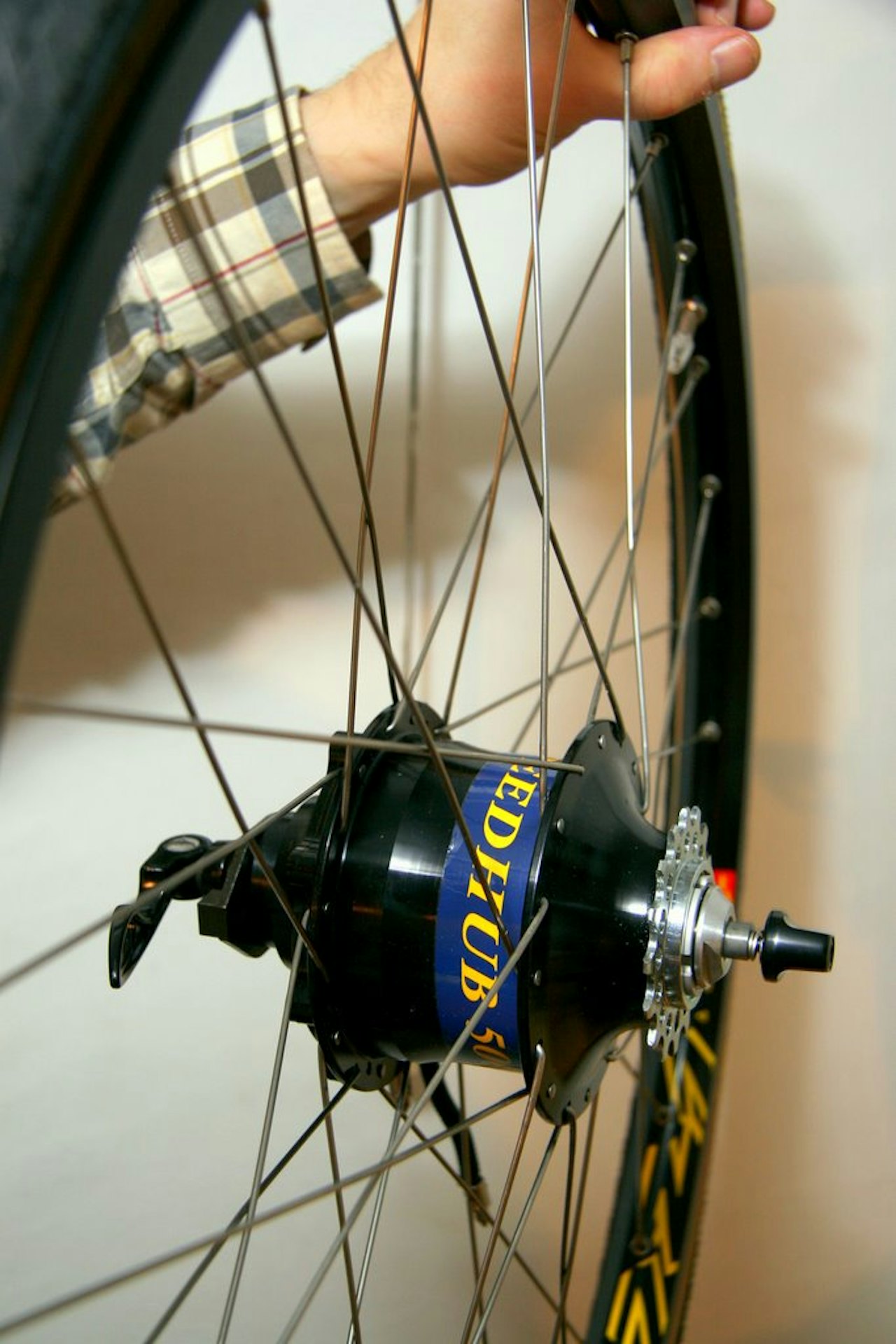Nåværende Rohloff Speedhub 500/14. En ny og lettere versjon er på gang. Nåværende Rohloff Speedhub 500/14. En ny og lettere versjon er på gang.