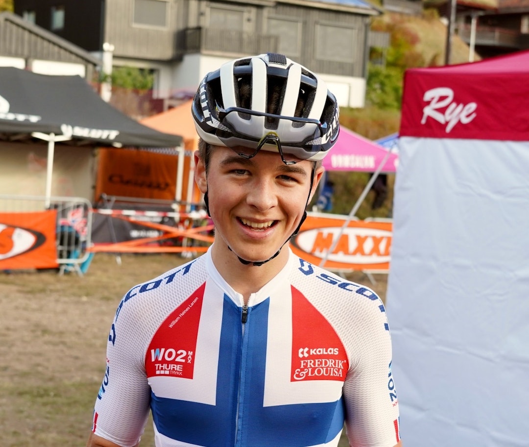 SEIERHERRE: William Høines Larsen tok seieren på Langsetløkka. Rye Terrengsykkelfestival