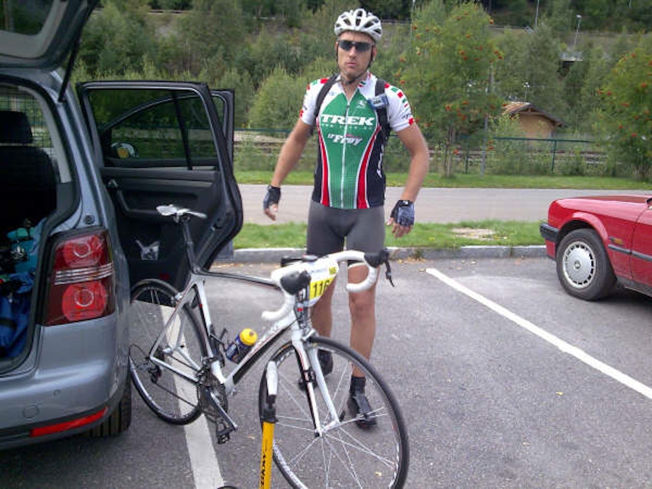 KLAR TIL START: Tom Larsen er klar til start i verdens største terrengsykkelritt, med racer. Foto: Lars Erik Normann Andersen birken birkebeinerrittet racer skramstad tom larsen landeveissykkel