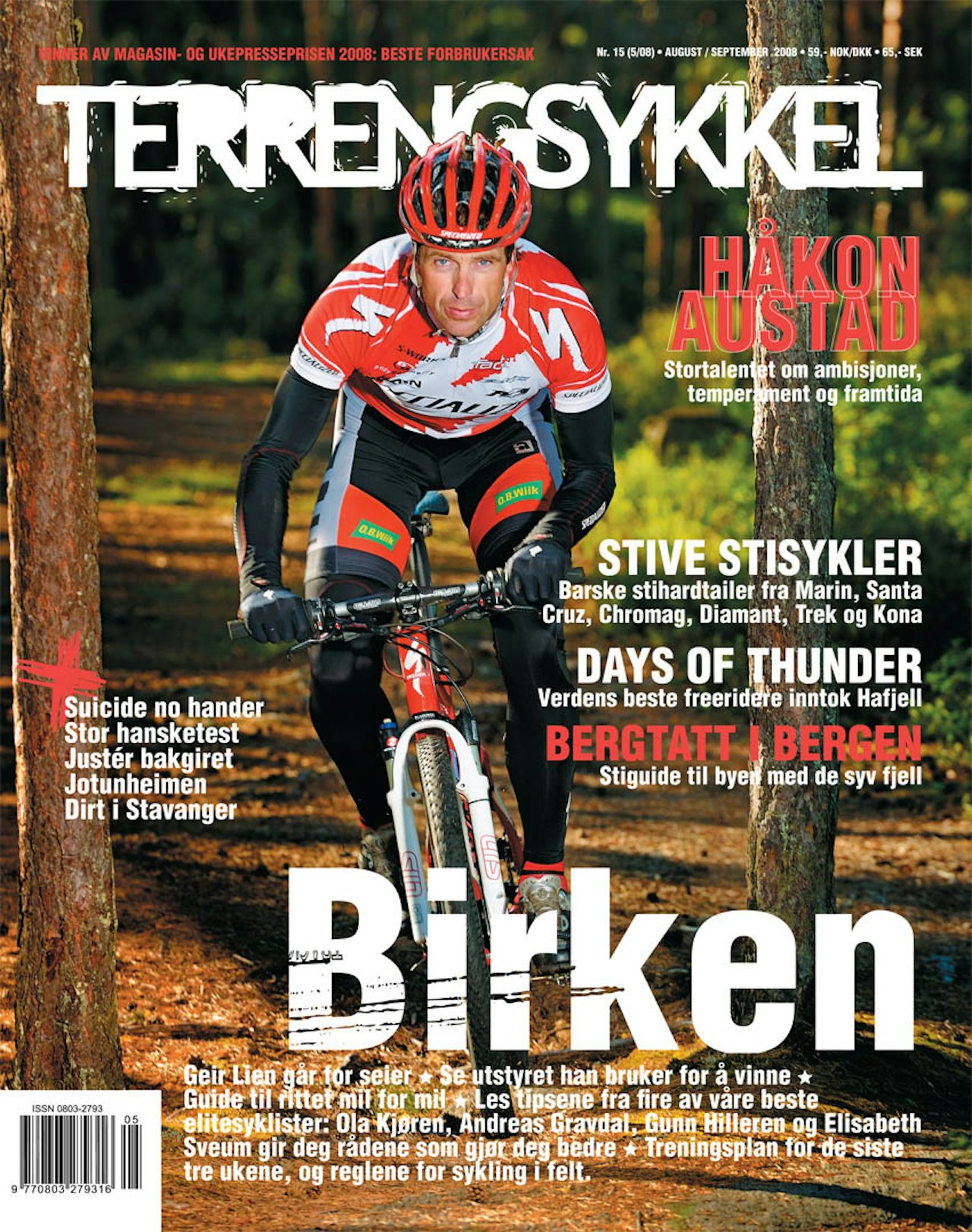 Coverboy: Fotograf Endre Løvaas oppsøkte Geir Lien på treningsløypa hjemme på Skarnes for å gjøre coveret på siste nummer av Terrengsykkel. Inne i bladet kan du lese hvordan Geir forbereder revansjen etter fjorårets andreplass på Birkebeinerrittet. birken birkebeinerrittet