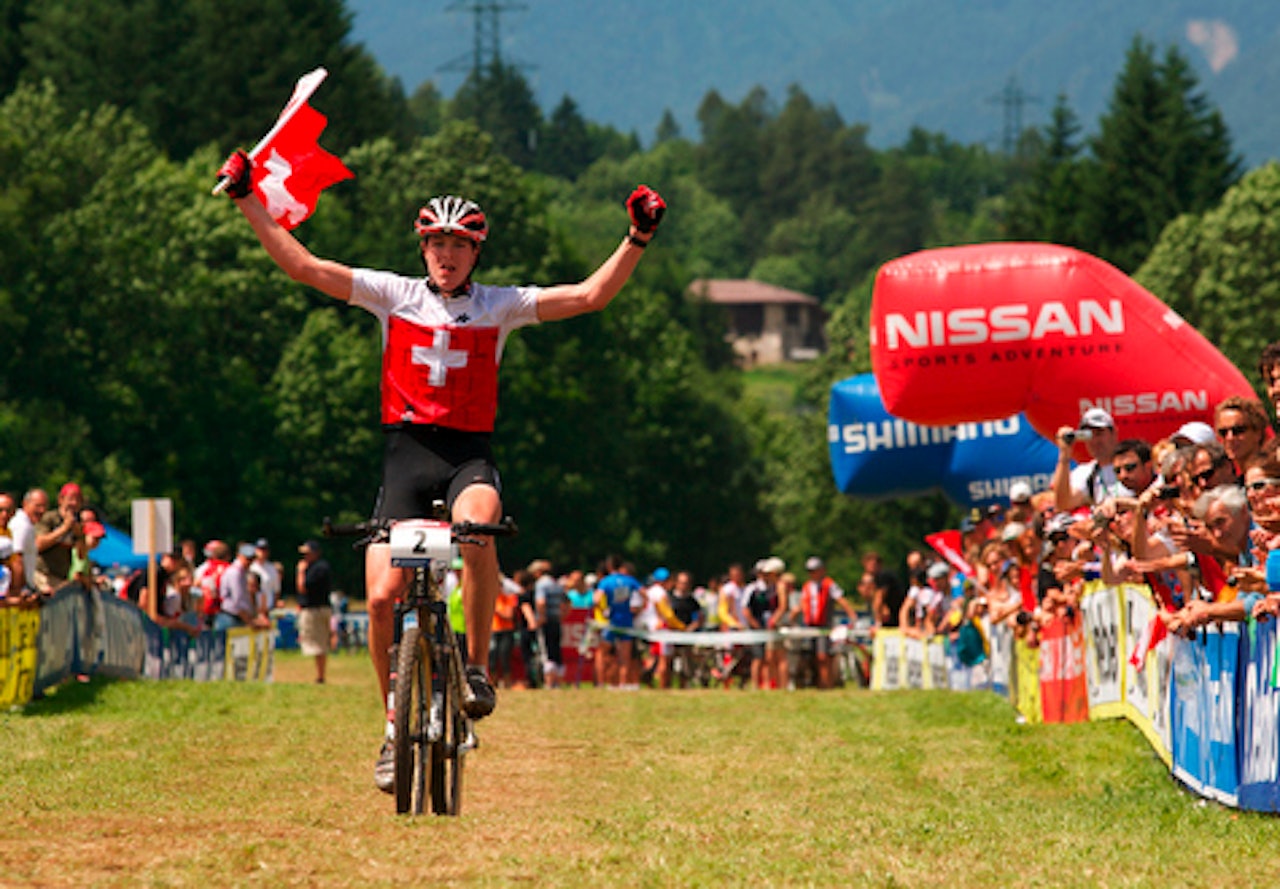 Junior-medalje: Matthias Rupp tok sølv i xc-rittet for juniorer. Junior-medalje: Matthias Rupp tok sølv i xc-rittet for juniorer.