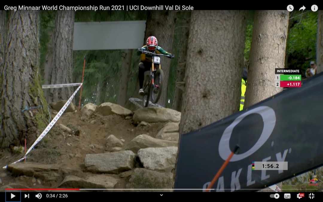 BEST PÅ SLUTTEN: Greg Minnaar fant de nødvendige tidelene på slutten av løypa i Val Di Sole. Greg Minnaar Val Di SOle