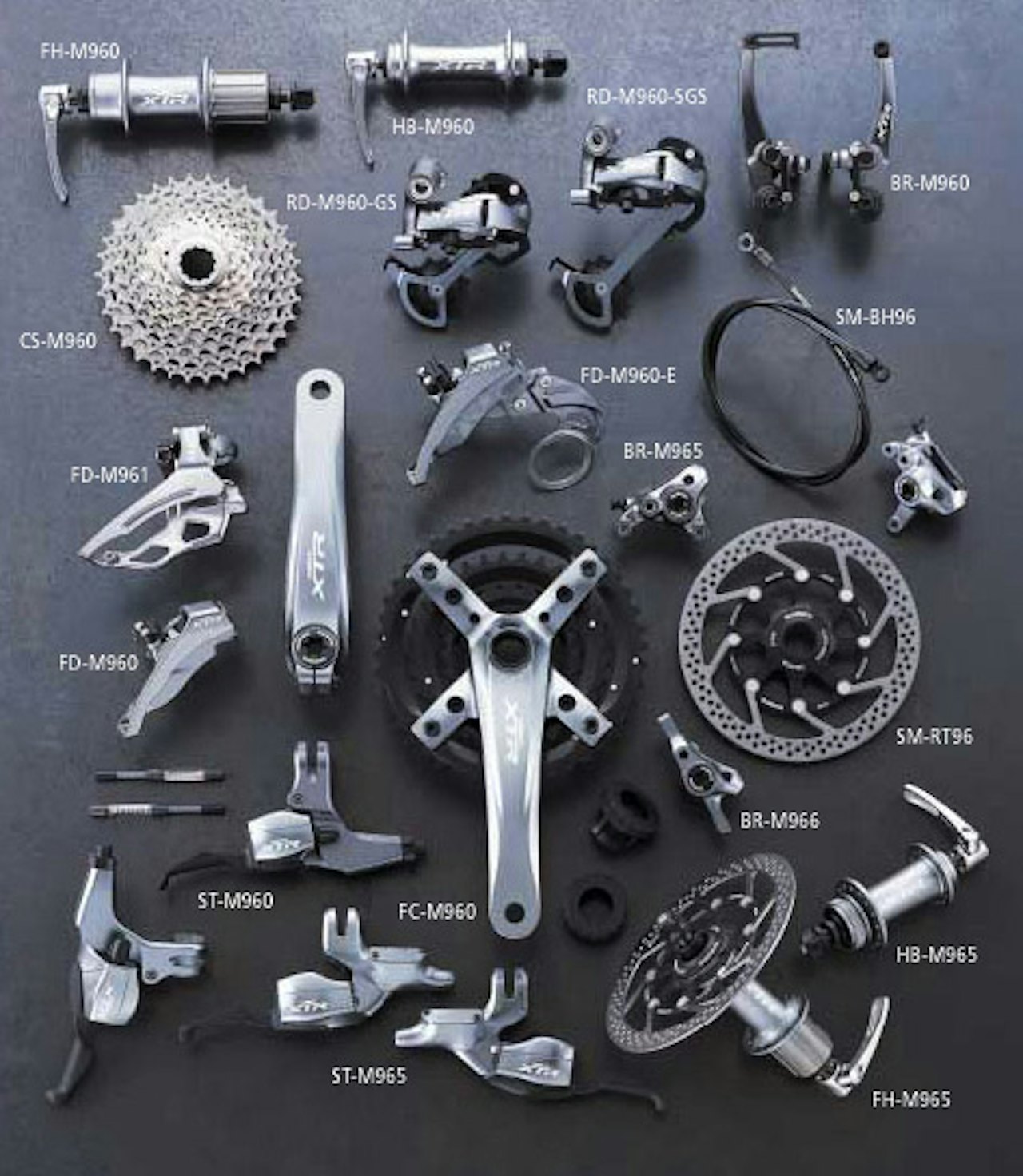 XTR 2003: Slik ser altså Shimanos XTR-gruppe ut for 2003. shimano xtr 2003