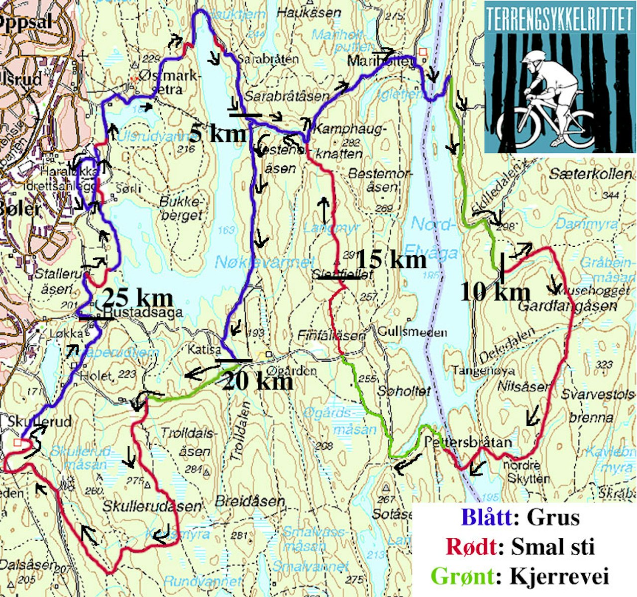 Med ca 50 prosent teknisk sti i den kompakte rundløypa blir Terrengsykkelrittet en morsom utfordring for alle som liker stisykling  og tøffe tak. Med ca 50 prosent teknisk sti i den kompakte rundløypa blir Terrengsykkelrittet en morsom utfordring for alle som liker stisykling  og tøffe tak.