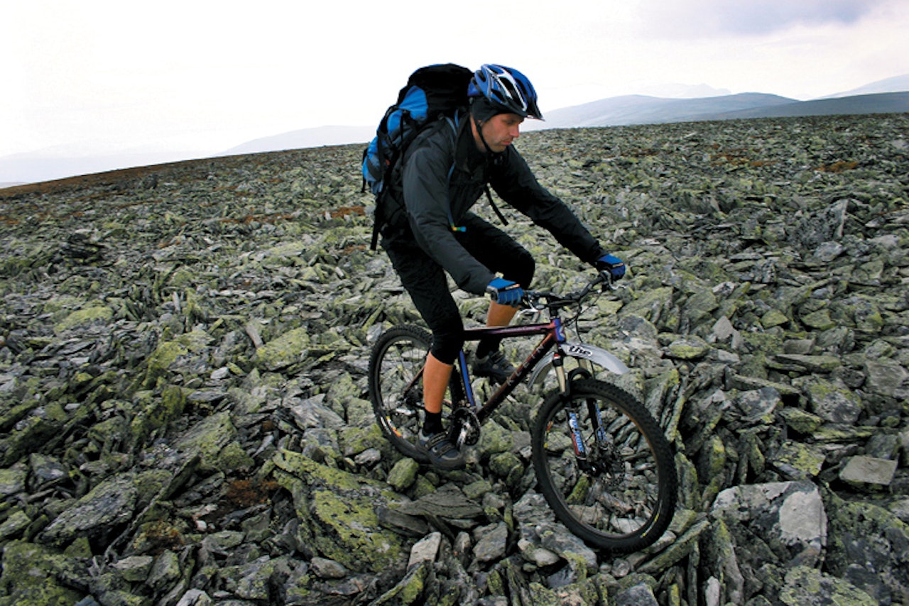 Geir Anders Rybakken Ørslien leter etter flyten i Rondane. Geir Anders Rybakken Ørslien leter etter flyten i Rondane.