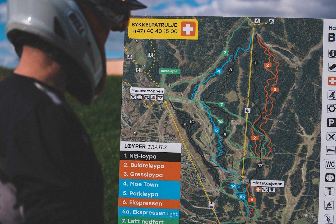 VALGETS KVAL: Løypekart finner du når du går av gondolen. Her er det flere valg å ta, begynn gjerne enkelt. VALGETS KVAL: Løypekart finner du når du går av gondolen. Her er det flere valg å ta, begynn gjerne enkelt.