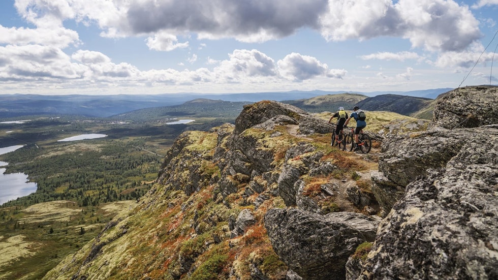 FØRSTEKLASSES I RINGEBU: Vi er faktisk litt usikker på hvilken caption som passer for å beskrive dette bildet. Foto: Magnus Roaldset stisykling i ringebu