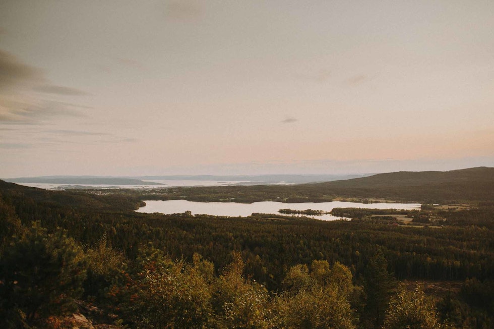 MARIDALEN: Fra Barlindåsen har du fin utsikt over Maridalen og over mot Nordmarka, og byen. Foto: Kristoffer H. Kippernes barlindåsen oslo stisykling tips