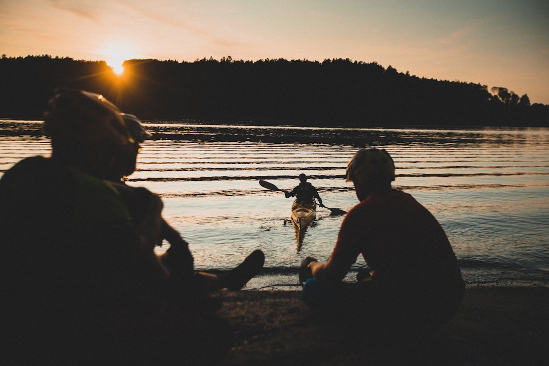 SISTE TIME: Stisykling på Nøtterøy kan du avslutte med et kveldsbad på stranda. stisykling-nøtterøy-4