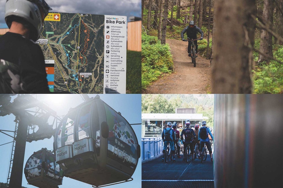 STORT TILBUD: Hafjell Bike Park har mange løyper i forskjellige vanskelighetsgrader for syklister.Foto: Kristoffer H. Kippernes heisbasert sykling hafjell