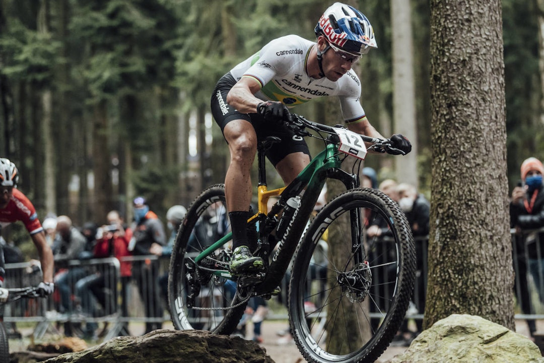 STJERNELAG: Cannondales nye lag vil bestå av de to eneste som vant verdenscupritt i rundbane i 2020-sesongen. Avancini og Andreassen. Henrique Avancini