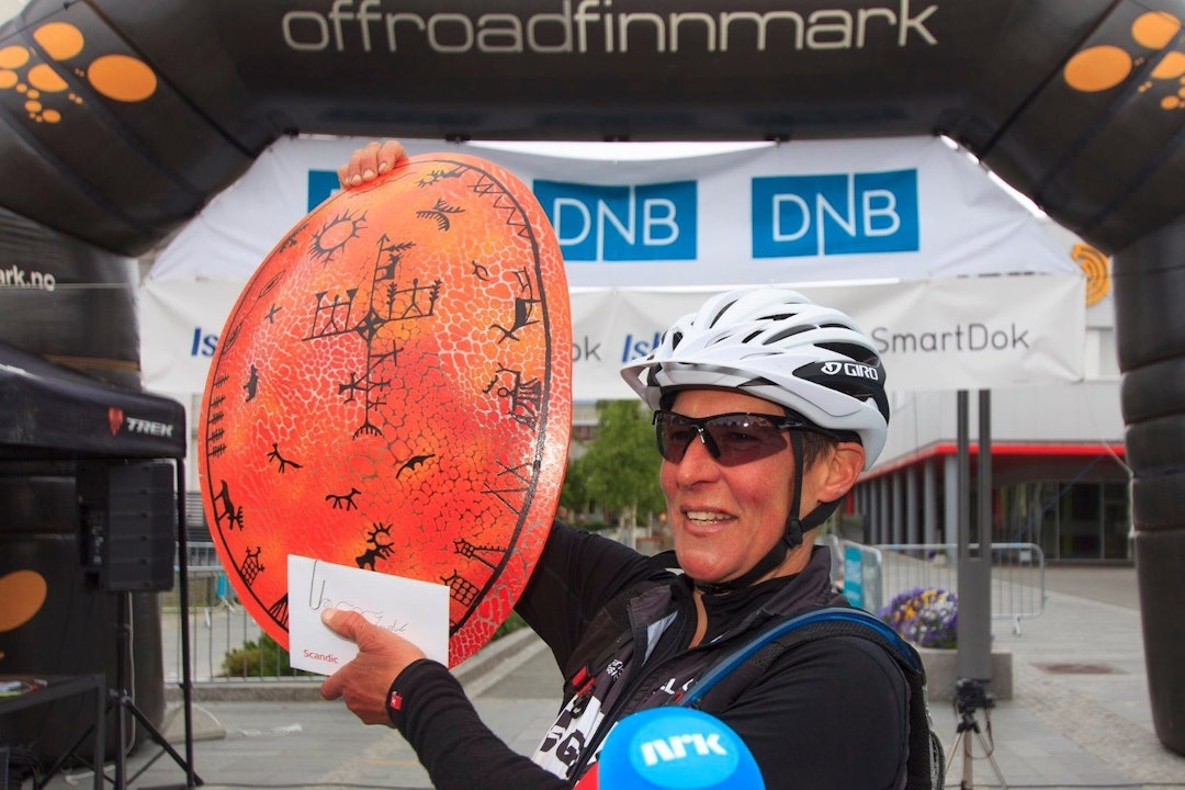 Nina Gässler vant Offroad Finnmark 700 solo. Foto: Offroad Finnmark
