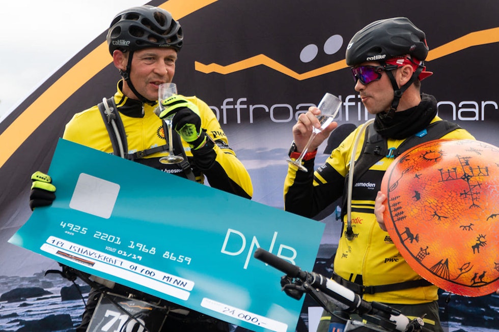 Einar Bjørn og Andreas Setting vant OF700 elite. Foto: Offroad Finnmark