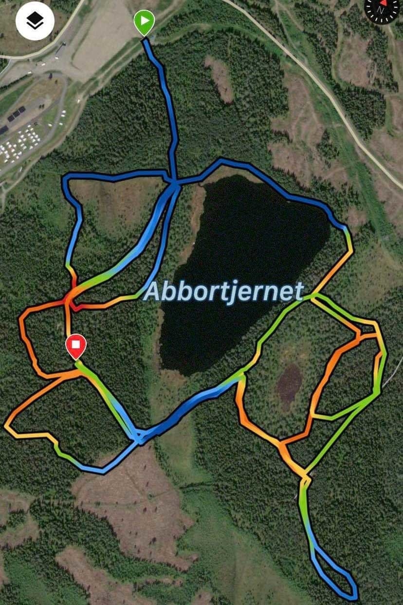 OPPKJØRT: Dette er stiene som er preppa og klare. fatbike lillehammer kart