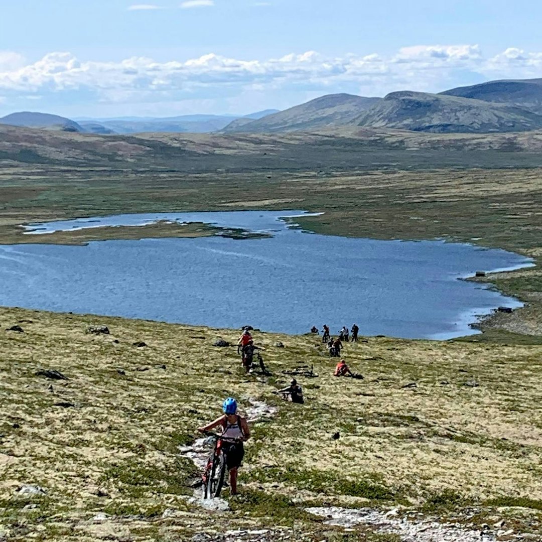 Tolga Østfjell var en stitur på drøyt 25 kilometer, fra fjell til dal og afterbike på butikklåven til Anders Urseth i Tolga Sykkelmekka. Foto: Anders Urseth