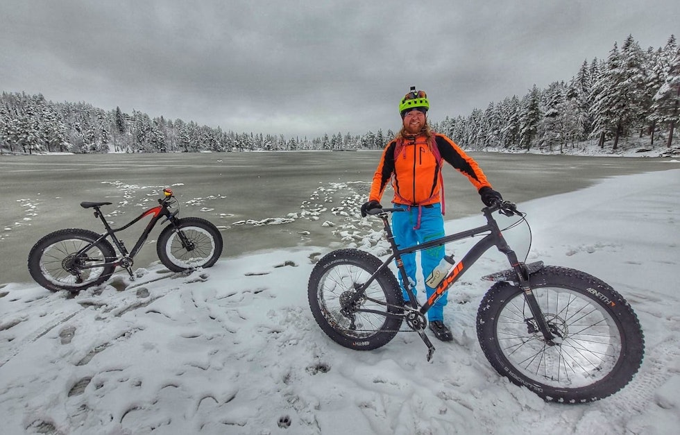 VAKKERT: Årets Global Fatbike Day fellestur i Drammen bød på fine naturopplevelser. Foto: Magnus Lindaas Global Fatbike Day Drammen 2020