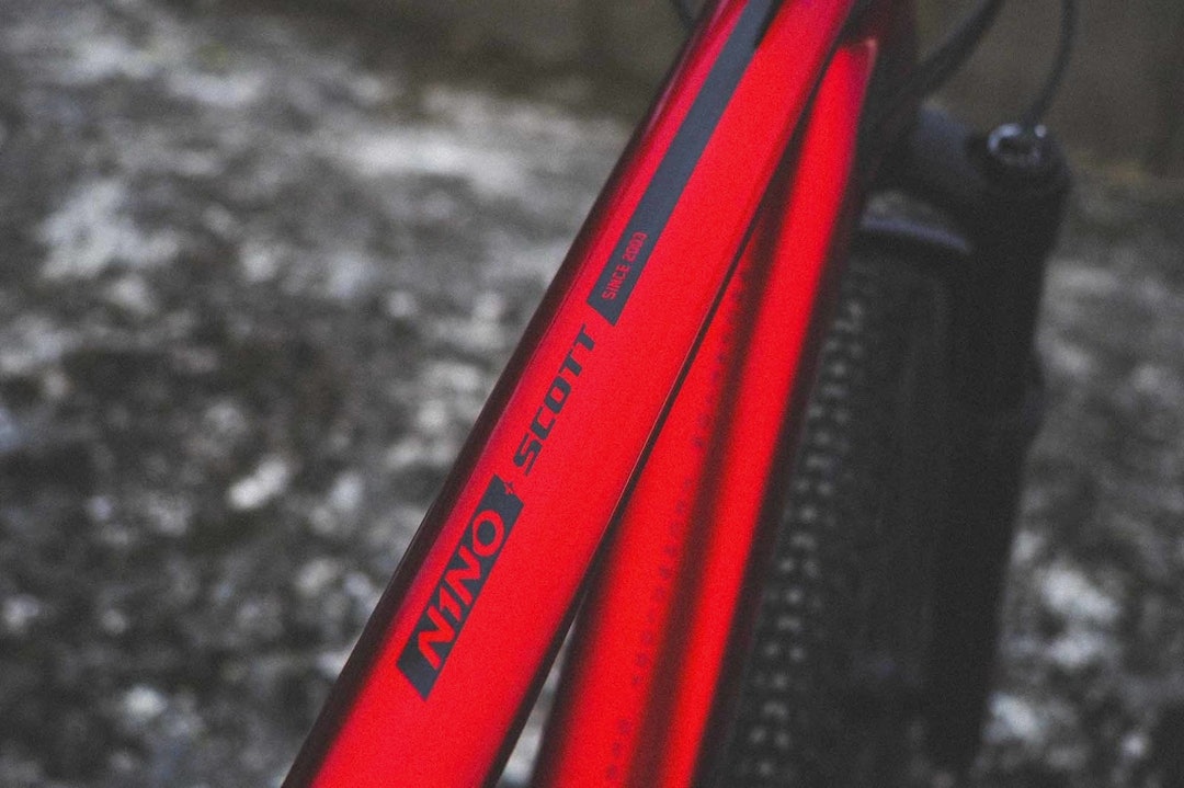 SIGNATURMODELL: Denne sykkelen finnes det ikke mange av. Les alt om det spesielle eksemplaret av en Scott Spark ved å følge linken. Foto: Ole Christian Fagerli scott spark nino schurter replica