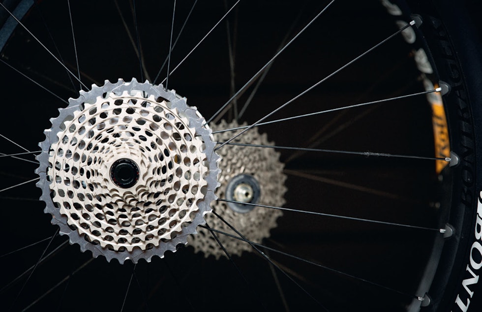 UTVEKSLING: SRAM XX1-kassett gir lett utveksling selv med bare ett drev foran. Foto: Kristoffer H. Kippernes UTVEKSLING: SRAM XX1-kassett gir lett utveksling selv med bare ett drev foran. Foto: Kristoffer H. Kippernes
