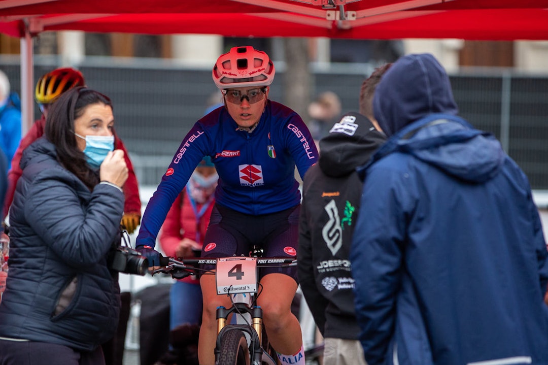 Gaia Tormena fra Italia vant sprintverdenscupen 2020. Her fra VM der hun tok sølv. Foto: City Mountain Bike Gaia Tormena vant sprintverdenscupen 2020