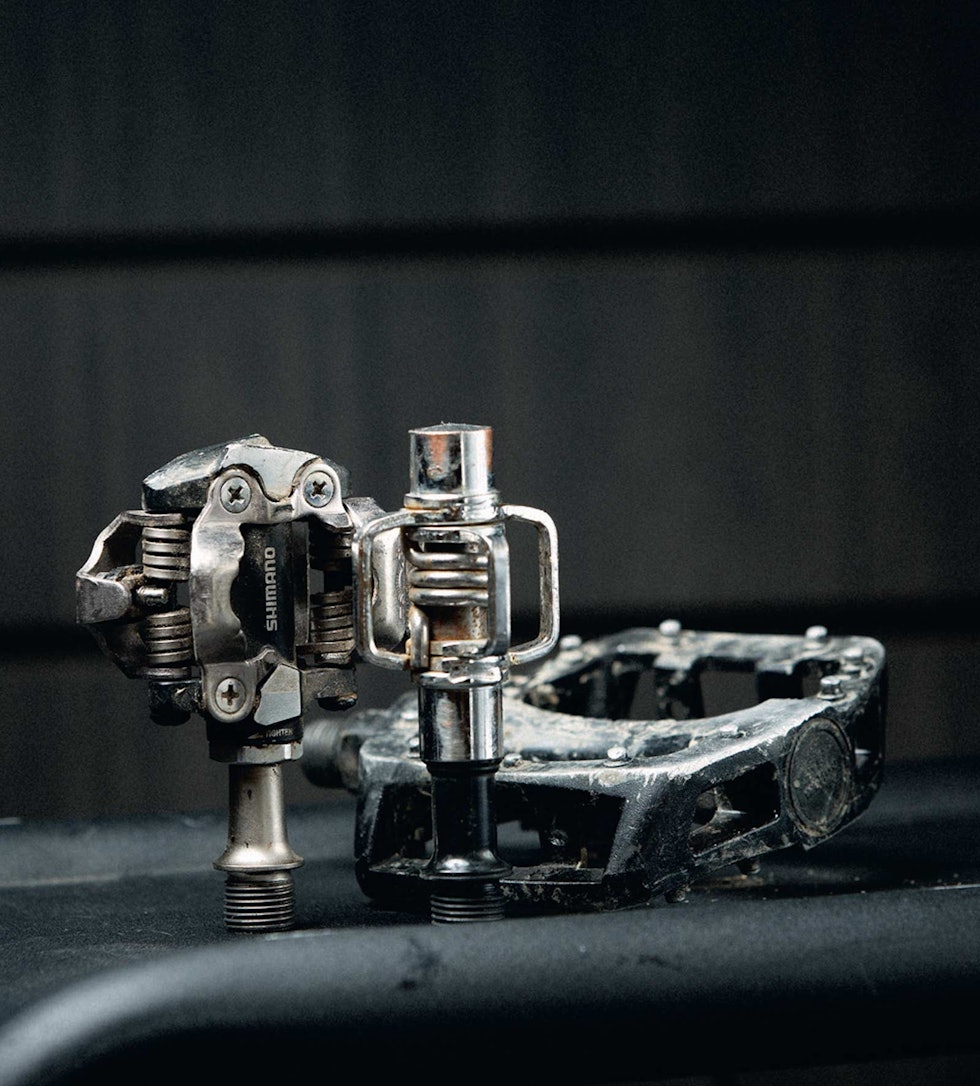 KLIKK KLIKK: Shimano og Crank Brothers lager begge pedaler som gir deg god tråkkutnyttelse, uten å være låst til sykkelen. Foto: Kristoffer H. Kippernes KLIKK KLIKK: Shimano og Crank Brothers lager begge pedaler som gir deg god tråkkutnyttelse, uten å være låst til sykkelen. Foto: Kristoffer H. Kippernes