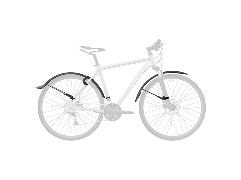 RYGGDEKNING: SKS sine Veloflexx 65-skjermer gir god dekning både foran og bak, men lar seg best montere på en hardtail eller grussykkel. SKS Veloflexx