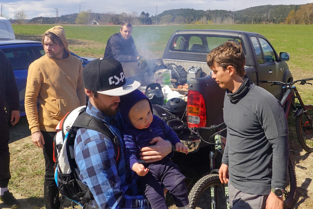 TIDLIG KRØKES: Er det satt noen nedre alder for stisykling, mon tro? Foto: Johan Selmar Åpning Kristiansand Sykkelpark 2021