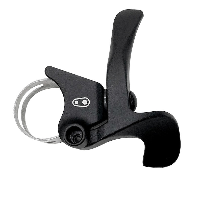 TIL BUKKEN: Med denne bryteren skal det bli enklere å betjene en senkepinne også for sykler med bukkestyre. Foto: Crank Brothers. crank brothers setepinne bryter