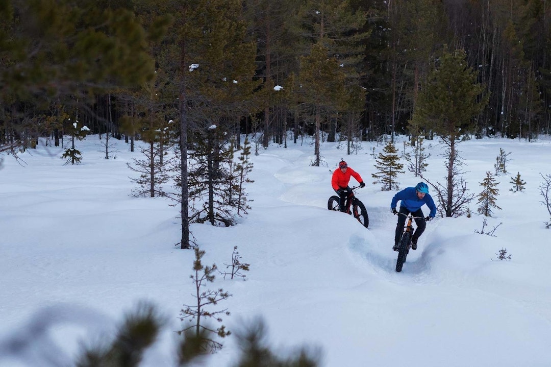 VINTERMORO: Hvis du ikke vil sette bort sykkelen når snøen kommer, kan en fatbike være en god investering.Foto: Kristoffer H. Kippernes fatbike