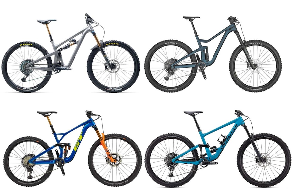 ENDUROSYKLER: Yeti SB150, Scott Ransom, GT Force og Specialized Enduro er alle typiske endurosykler. endurosykler