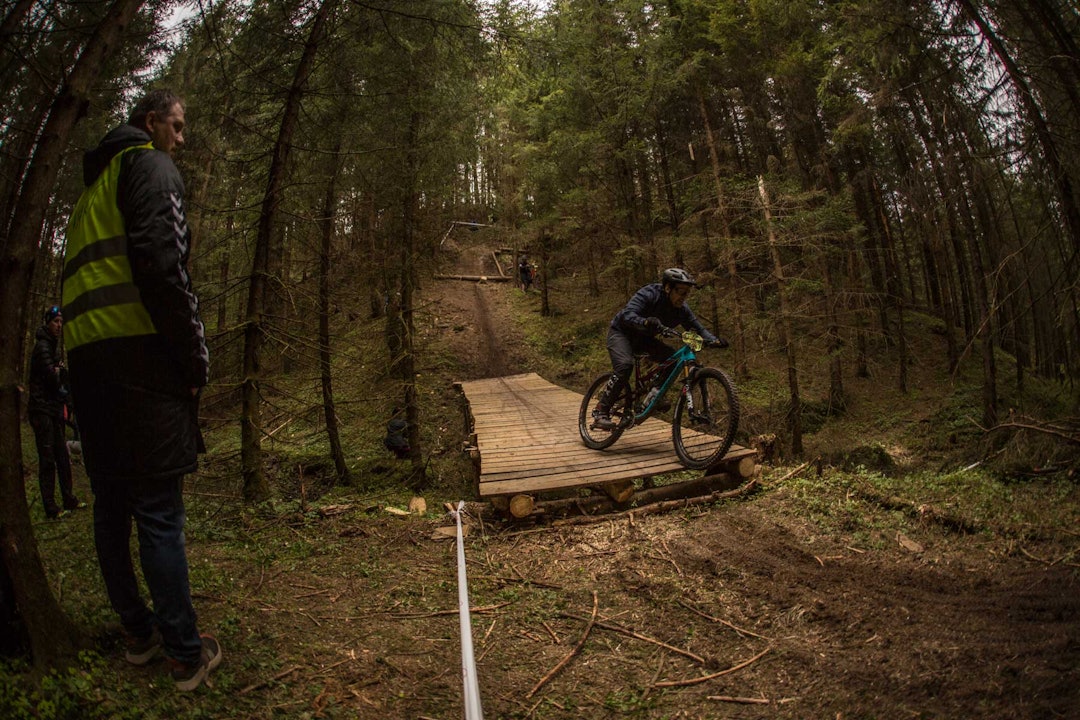 Brå brems etter bratt parti Brå brems etter bratt parti